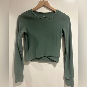 NWT Move Theology Tulip Waist Sculpt LS Top Women Size Small